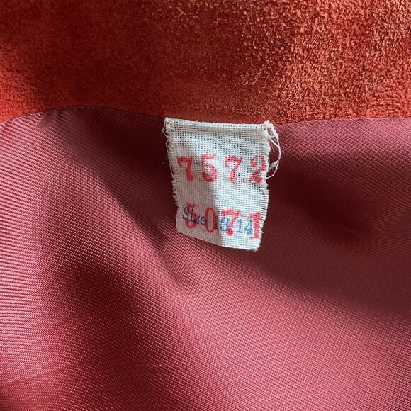 Vintage suede‎ jacket 70’s rust red - Picture 8 of 12